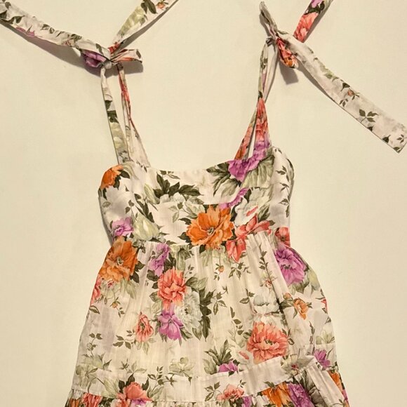 ZIMMERMANN Pattie Tie Shoulder Dress - SZ 2 - Picture 4 of 7